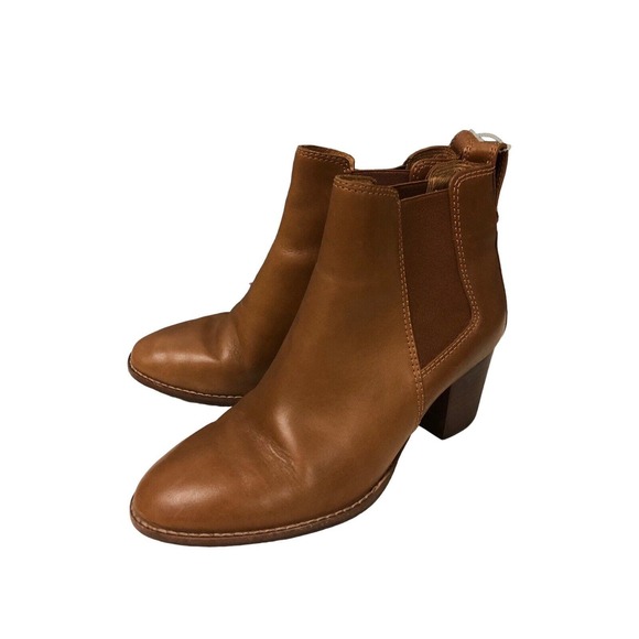 Madewell The Regan Boot in English Saddle Leather J8307 Women's Size US 7.5 - Picture 1 of 9